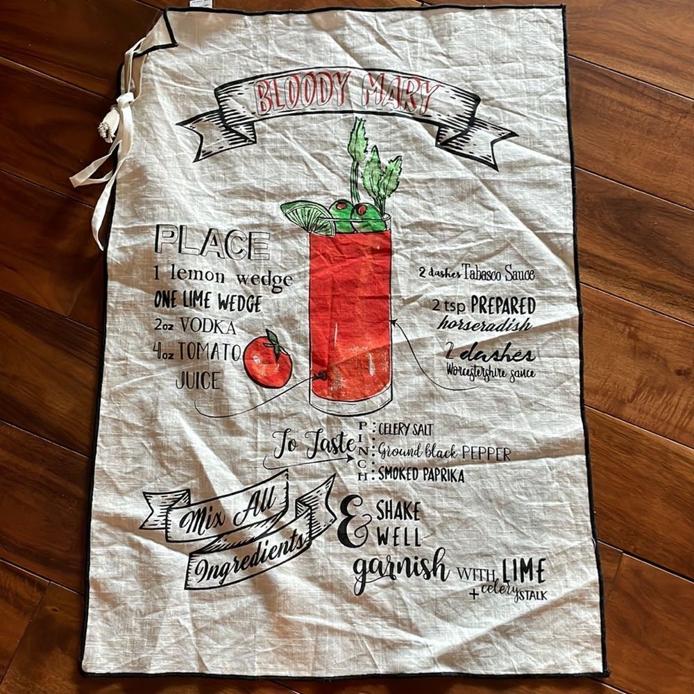 NEW. Shiraleah "BLOODY MARY" TEA TOWEL